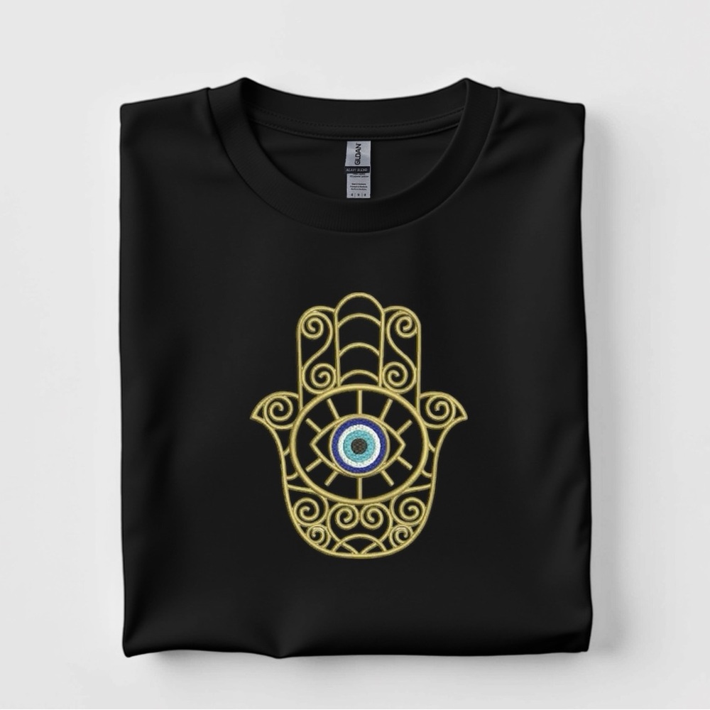 Evil Eye short sleeve T-shirt. Custom made S M L XL crew neck - Picture 12 of 17